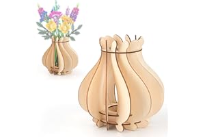 ‎HIGH GODO HIGH GODO Bouquet Vase für Blumenstrauß 10280 10313, Holzvase für Rosen Sonnenblumen Tulpen Kirschblüten Blumen, Geschenk Deko für Frauen Erwachsene