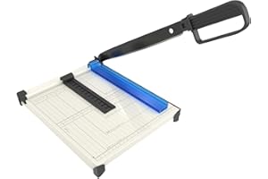 Hmfmdy Papierschneider aus Metall, 12 Zoll A4 Fotoschneider Hebelschneider, Guillotine Papierschneider, Scrapbooking Werkzeug zum Schneiden von Papier Cutter für Fotos, Handwerksprojekt, Etikett