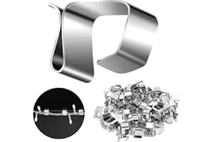 Prmape 100 Pezzi Ganci per Grondaia, Ganci per Appendere una Catena Luminosa ad una Grondaia, Mini Ganci per Grondaie, Rondaia di Natale per la Decorazione del Giardino e Decorazioni Natalizie