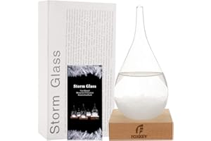F FOXKEY Storm Glass, Weather Station Decorative Indoor Barometer Glass, Weather Predicting Water Drop Weather Forecaster Tool for Home and Room Desktop Decoration, Thanksgiving Day (S)