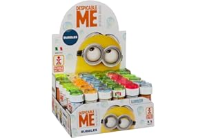 COLORBABY Dulcop Bubble World Bolle di sapone dei Minions, una scatola con 36 pezzi