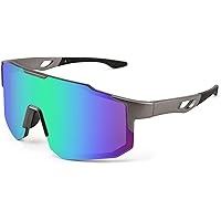 FEISEDY Sport Sonnenbrille Herren Damen Fahrradbrille Schnelle Brille Verspiegelt Sportbrille für MTB Rennrad Radfahren Bikin