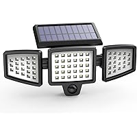 Hosome Solarleuchten für Außen Solarlicht Solarlampen mit 3 verstellbaren Köpfen 270 ° Solarwandleuchte 3…
