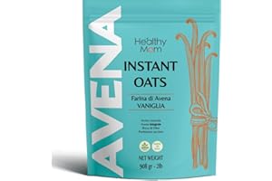 Healthy Mom Farina di Avena Aromatizzata - Avena Istantanea Made in Italy - Farina e Aromi Naturali italiani - Ideale per Colazione e Ricette Dolci - Prodotto di Qualità - Gusto Vaniglia