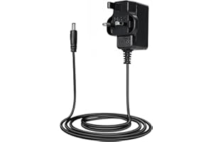FLAMMA 9V 300mA Power Supply for Electric Guitar Effects Pedals, Tip Negative, UK Plug