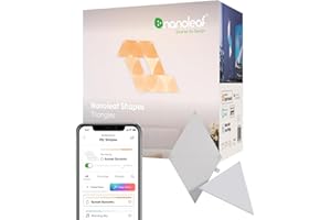 Nanoleaf Shapes Triangle Erweiterungspack, 3 zusätzliche Dreieckigen LED Panels - Smarte Modulare RGBW WLAN 16 Mio. Farben Wandleuchte Innen, Musik & Bildschirm Sync, Funktioniert mit Alexa