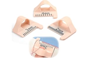 KCLKDA 3pcs Sewing Finger Ruler, Finger Stitching Rulers Edge Stitch Lock and Sewing Gauge Sewings Measuring Gauge Template Kit 3 Sizes 2/3/4mm DIY Stitching Guide Tool for Sewings Beginners