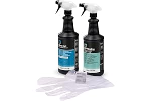 ERRECOM Kit für Reinigung der Klimaanlagen, enthält 1L Clima-Net für Innengerät und Filter, 1L Bio-Alkaline alkalischen Reiniger mit biologisch abbaubaren Tenisiden für Außengerät, Handschuhe