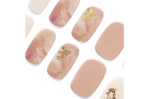 ‎DANNI & TONI DANNI & TONI Halb ausgehärtete Gel Nagelfolien (Fascinating) Rosa Goldfolie glänzend Gel Nagel Aufkleber, Halbgehärtete Nagelfolie, Maniküre Aufkleber, Nagelsticker selbstklebend, Wraps 28 Aufkleber