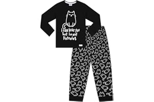 thepyjamafactory I Can Hear You But I'm Not Listening Ragazze Lungo Cotone Pigiama Pjs per Bambini