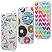 Price comparison product image 3x Case iPhone 6/6S, TPU Silicone Cover Case Tranparent Rubber Bumper [IMD Craft] Full Body Anti-Scratch Flexible Shell Drop-Protection Gel Grip For iPhone 6/6S - Donuts + Hearts + Unicorn