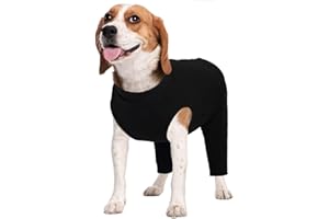 Kuoser Dog Surgery Recovery Suit - Female Hind Legs Post Surgery Body Suit Black M