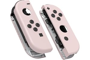 ‎EXTREMERATE eXtremeRate Joycon Shell & Tasten, Matt DIY-Ersatz Gehäuse Grips Skin Hülle & Knöpfe Buttons Umbau Set für Nintendo Switch/Switch OLED Joycon Controller-Pink [KEIN Joy Con]