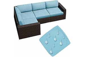 UWOBTN Replacement Outdoor Cushion Covers Waterproof, 50x50 60x60 Garden Sofa Seat Cushion Slipcover With Zipper, Removable Patio Cushion Covers For Indoor Outdoor Rattan Furnitur(Color14,50x55x10cm)