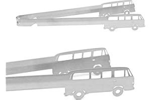CAROLISA Grillzange Motiv Bulli, spülmaschinengeeignet, Geschenkidee, Männergeschenk, Vanlife, VW Bus, Buslife, Busfahrer