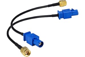 YILIANDUO Adaptador de Antena GPS Fakra C a Conector SMA Piggear RG174 Cable de 15 cm para módulo GPS de automóvil Antena de Seguimiento Sistema de navegación GPS Receptores GPS (Paquete de 2)