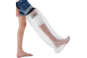 BELLTOP Waterproof leg cover child (shower & bath). Waterproof protector full leg. Reusable plaster cast cover for kids. Leg guards 100% watheright: knee or ankle. Silicone cast protector with hermetic seal