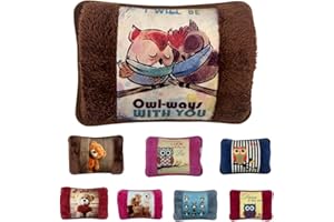 WENZO Borsa Acqua Calda Elettrica con Fodera Morbida in Peluche, 500W Ricaricabile, Max 79°C – Scaldamani e Scaldapiedi, Sollievo Dolori Muscolari, Schiena e Mestruali, Ideale per Inverno