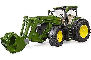 bruder 03151 - John Deere 7R 350 con cargador frontal - 1:16 Tractor, Bulldog, Carro, Agricultura, Granja, Remolque, Maquina, bworld, Juguetes