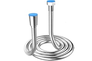 RURURUG 2m Extra Long Shower Hose, Leak-Proof Flexible Design, High Pressure Resistant with Heavy-Duty Stainless Steel and Brass Fittings, Universal Bath, Shower Replacement (Anti-Kink, Easy Installation)