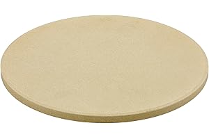 RÖSLE VARIO Pizzastein, Hochwertiger Pizzastein aus Cordierit zur Zubereitung von Pizza, Flammkuchen, Brot usw. auf dem Grill oder im Backofen, 30 cm