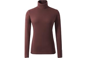 MUSTWEARIT Ladies Polo Roll Neck Tops Long Sleeve Turtle Neck Plain Jumpers for Women Top T Shirts UK Plus Size 8 to 26.