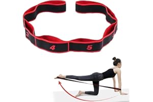 FIBOUND 1 Articulo Correa de Yoga Correa de Estiramiento, Banda de Resistencia al Ejercicio de Yoga, Pilates, Entrenamiento de Danza, Fitness
