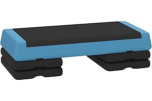 SPORTNOW Fitness Stepper, 3-Height Adjustable Aerobic Step, Non-Slip Exercise Step Board for Home Gym Office Workout, 10.5cm, 15.5cm, 20.5cm