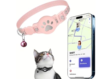 GPS Cat Tracker-halsband, GPS-spårarhalsband för katter och hundar, utan prenumeration och SIM, komp - Amazon Deal & Rabatt