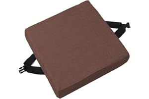 EN AYUL Taburete Silla Cojines Almohadilla de Asiento Estera, Hebilla Antideslizante Cuadrado Silla Taburete Cojines Almohadillas para Jardín Oficina Escuela Patio Bistro (30x30x5cm,Café)