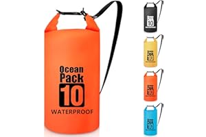 INVOOL Worek wodoszczelny, wodoodporna sucha torba 5 l, 10 l, 20 l, 30 l, sucha torba z regulowanym paskiem na ramię do uprawiania turystyki pieszej, pływania, raftingu, surfingu, biwakowania, wędkowania