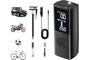 Adicop Compresor Aire Portatil 160PSI Compresor Aire Coche 10800mAh Bomba de aire portatil Inflador Electrico para Coches, Motos, Bicicletas, Anillo de Natación
