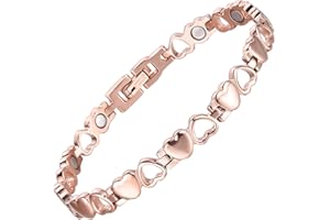BioMag Magnetic Bracelets for Women Titanium Steel with Strong Magnets Heart-Shaped Bracelet