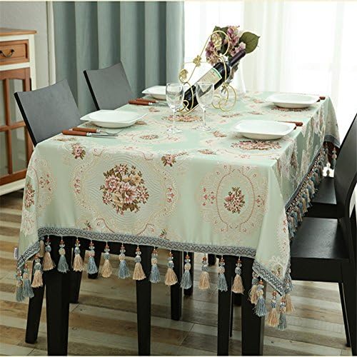European style Blended Rectangle Tablecloth,Wipe clean Spill-proof Stain resistant [west table] Table cloth Living room [restaurant]-A 140*240cm(55*94inch)