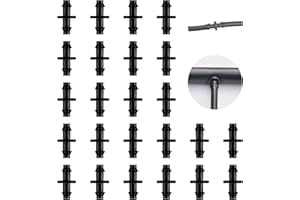 200 Piezas Conectores De Riego Por Goteo, HOINCO Apto Para Tubos De 1/4 De Pulgada, Juntas Rectas De Riego, De Manguera De Agua Para Césped y Jardín