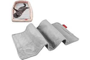GENERISCH Portable Electric Blanket Waterproof Heated Cat Bed Rechargeable Waterproof 58 x 28 cm Mat for Pets Puppies Small Dogs Home Cats Kittens for Travel Cold Weather Winter Home
