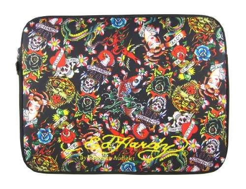 Preisvergleich Produktbild Schwarz Bill ED HARDY Laptop Sleeve alle über Collage