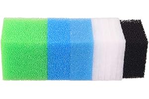 INGVIEE Set Kompatibel Filterschwamm für Juwel Compact/Bioflow 3.0 / M (1x Blau Fein, 1x Blau Grob, 2X Grün Nitrat, 2X Aktivkohleschwamm, 5X Filterwatte)