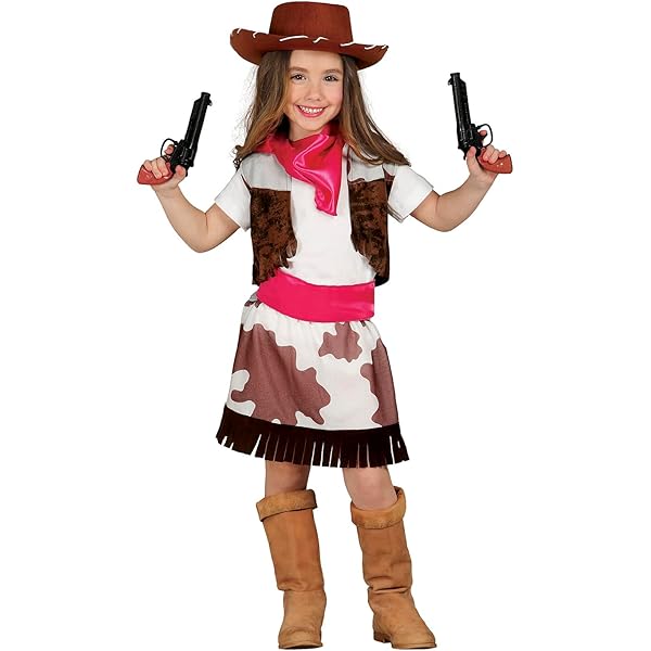 LUKIUP Set van 4 cowgirl-kostuums - Cowboyhoed voor kinderen met bandana, vest en hoed - westernkostuum voor kinderen, Halloween, carnaval, cosplay, feest LUKIUP Set van 4 cowgirl-kostuums - Cowboyhoed voor kinderen met bandana, vest en hoed - westernkostuum voor kinderen, Halloween, carnaval, cosplay, feest