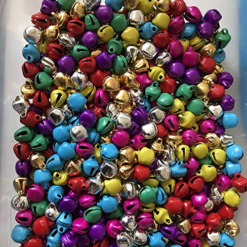 100 pieces 6mm Mixed Colour Metal Jingle Bells - A8179 / 6mm by k2-accessories Charm Pendants