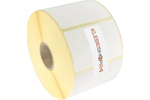 KLEBESHOP24 Thermodirekt Etiquetas autoadhesivas para impresora térmica, 1000 unidades en núcleo de 1 pulgada/60 x 40 mm, 1000 unidades en rollo