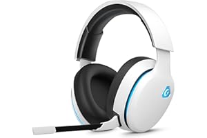 Gvyugke Cuffie Gaming Wireless, Cuffie Gaming Bluetooth con Microfono, Cuffie a Bassa Latenza, Cuffie wireless per PS4/PS5/PC/Mac/Switch, Cuffie da gioco cablate (per 3,5 mm)