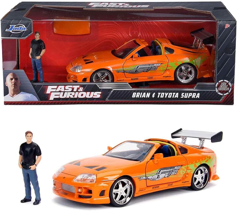 Jada 1:24 Fast & Furious Brian's 1995 Toyota Supra Mk4 Figürlü Set