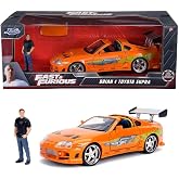 Jada 1:24 Fast & Furious Brian's 1995 Toyota Supra Mk4 Fig&uuml;rl&uuml; Set