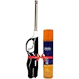 DEBIRE Refillable Gas Lighter For Stove And Candles | Flame Adjustable, Built-in Safety Lock | Perfect For Kitchen Use | ABS Plastic Body, Multicolored (Set of 1)