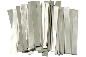 U.S. Solid Pasek z czystego niklu – 0,15 x 6 x 50 mm 99,6% niklu do baterii litowej o dużej pojemności, akumulatora litowo-jonowego NiMh i NiCd bateria i spawanie punktowe, 50 liczeń