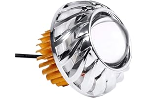 KIMISS Faro del motociclo Angel Devil Eye Spot Light, faro per motocicletta LED Lente per proiettore Dual Halo Angel Devil Eye Spot Light(rosa)