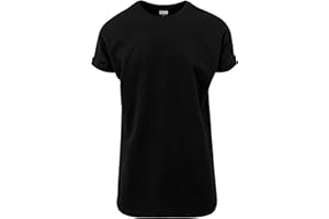 Urban Classics Herren T-Shirt Long Shaped Turnup Tee, lässiges T-Shirt für Männer, in langem Schnitt, erhältlich in vielen Farben, Größen XS-5XL