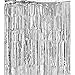 Produktbild Fransenvorhang, 1 m x 30 m, Metallic-Lametta-Vorhang, Folien-Vorhanh, Partydeko mit Fransen, für Party, toller Foto-Hintergrund, Hochzeits-Dekoration (Silber)