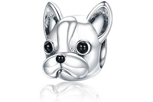 SHIYU Charm Ciondoli Bulldog Francese cane in Argento Sterling 925 per Bracciali Pandora
